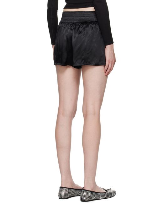 Alexander Wang Black Wide-waistband Mini Shorts