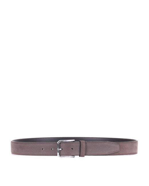 Boss White Boss Logo Engraved Belt for men