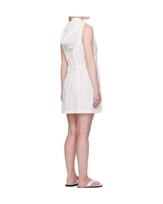 Amomento White Hooded Mini Dress