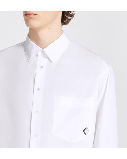 Dior White Homme Long-Sleeved Button-Up Shirt for men