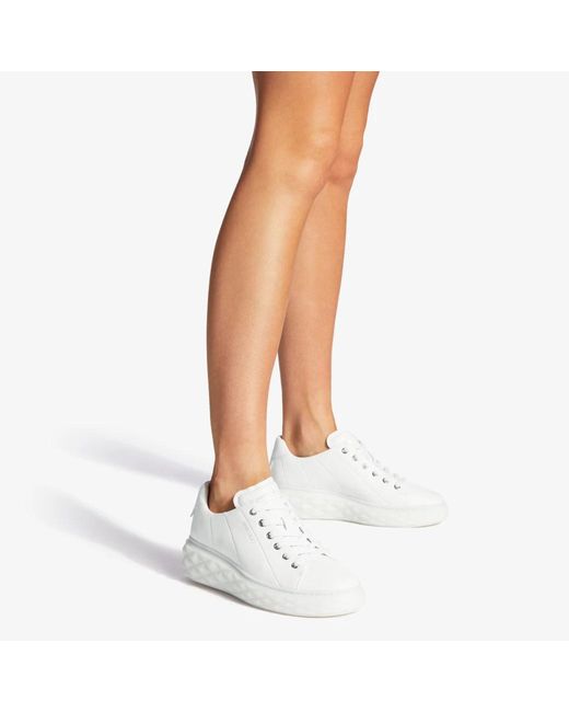 Jimmy Choo White Low-Top Leisure Sneakers