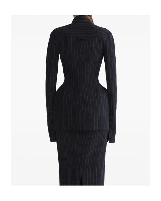 Mugler Black Long-Sleeve Casual Jacket