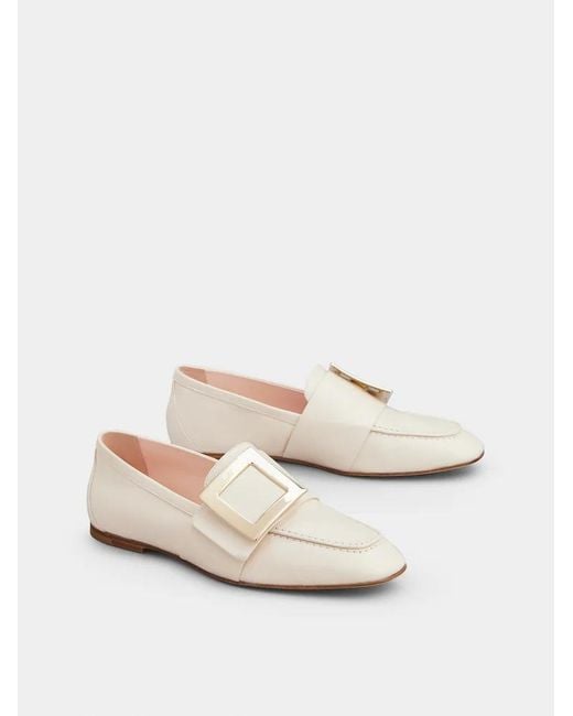 Roger Vivier White Logo Flat Shoes