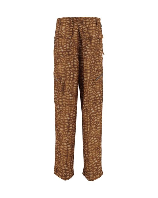 Dries Van Noten Brown Belt Loop Casual Pants