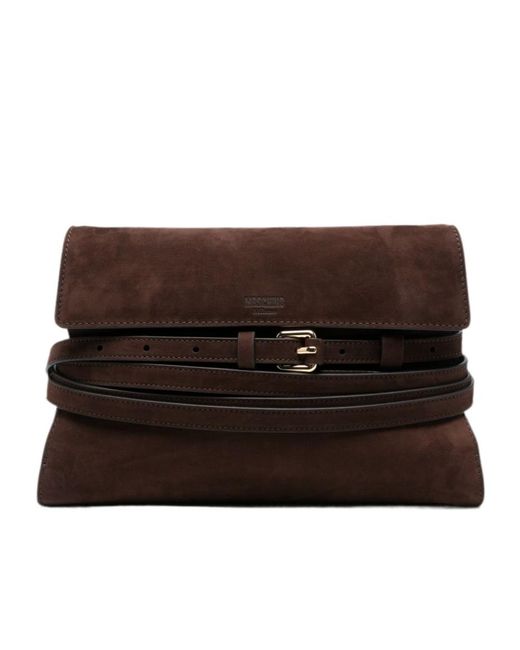 Moschino Brown Adjustable Shoulder Bag