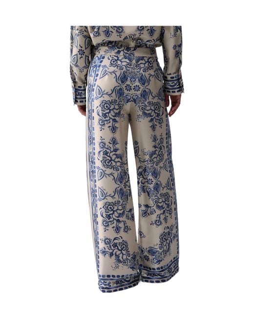 Liu Jo Multicolor Paisley Wide-Leg Pants