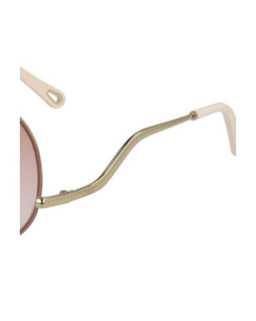 Chloé White Round Sunglasses