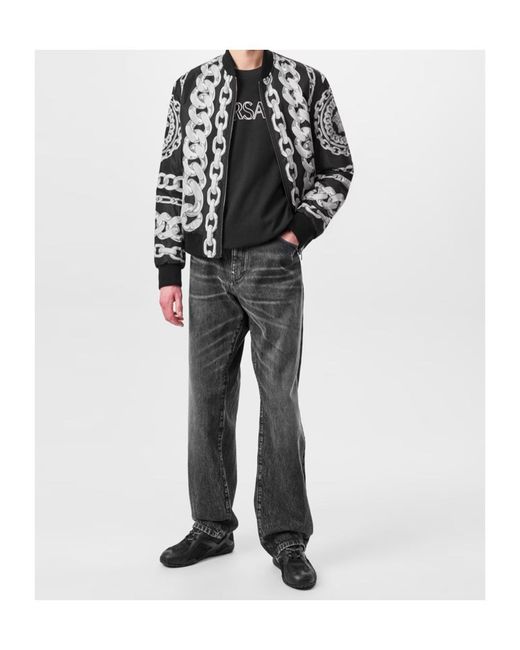 Versace Black Logo Crew Sweater for men