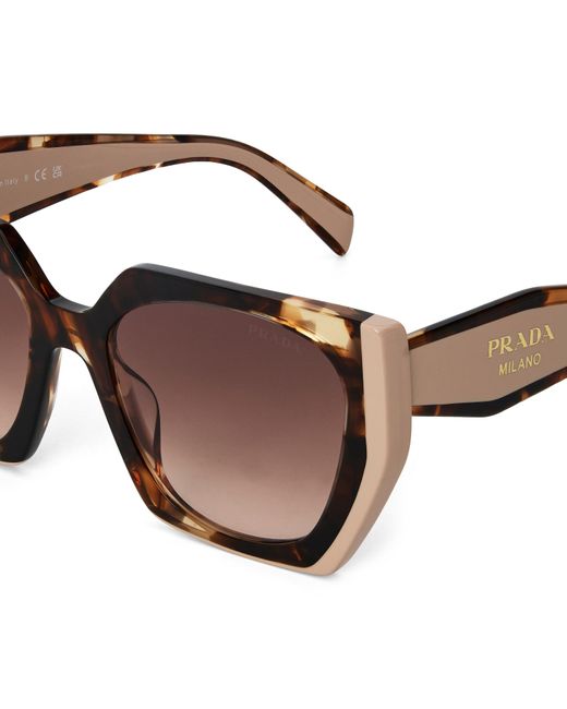 Prada Metallic Rectangle Sunglasses