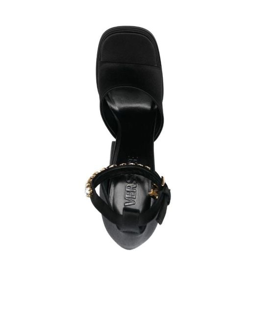 Versace Black Medusa Aevitas Platform Sandals