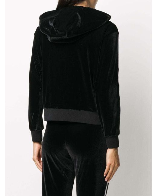 EA7 Black Velvet Tracksuit Jacket