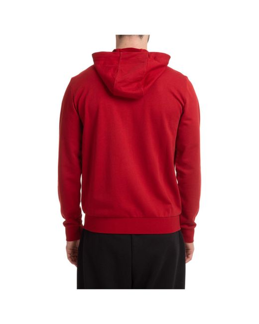 EA7 Red Logo Hooded Casual Jacket for men