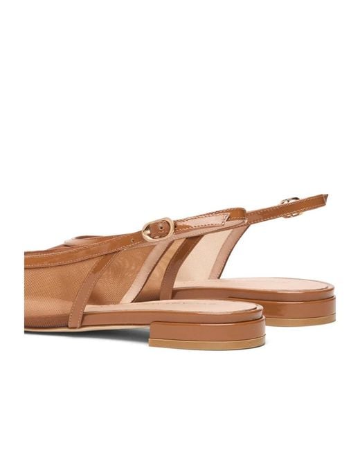 Stuart Weitzman Brown Bareitall Slingback