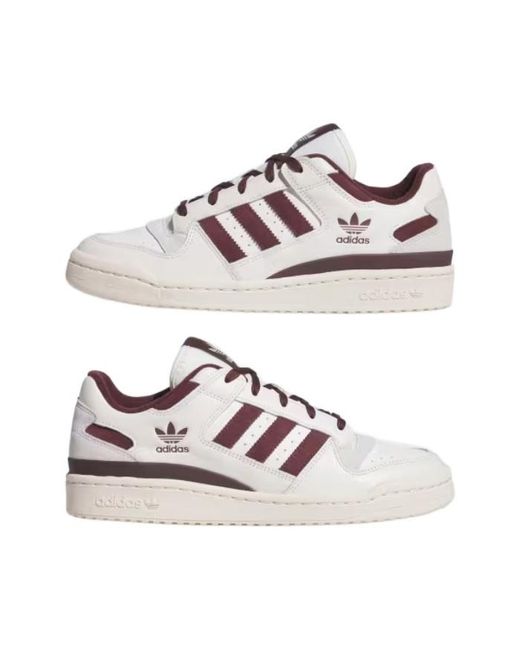 Adidas Originals Pink Forum Low Cl Lace-Up Sneakers for men