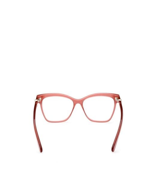 Moncler Pink Eyewear Square Frame Glasses for men