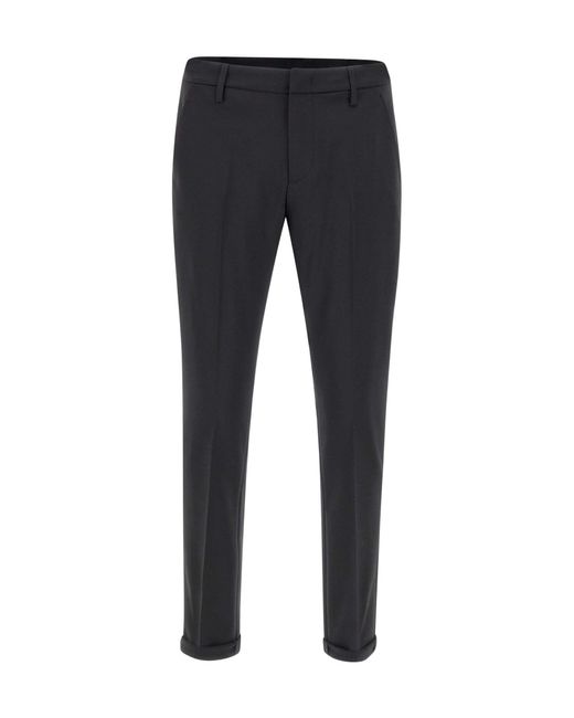 Dondup Blue Gaubert Stretch Trousers for men
