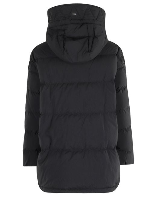 Herno Black Zip-Up Hooded Jacket