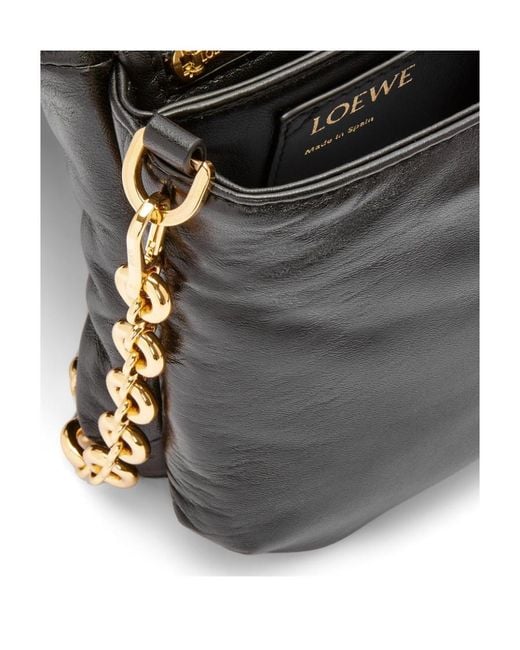 Loewe Black Goya Puffer Chained Shoulder Bag