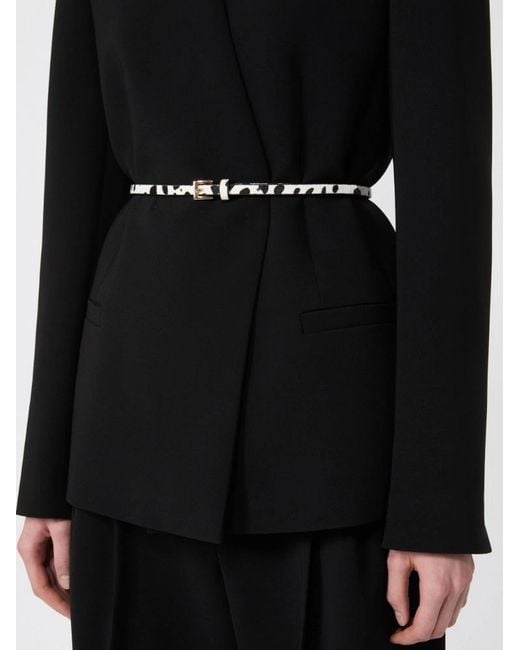 Max Mara Black Studio Quinoa Belted Jacket