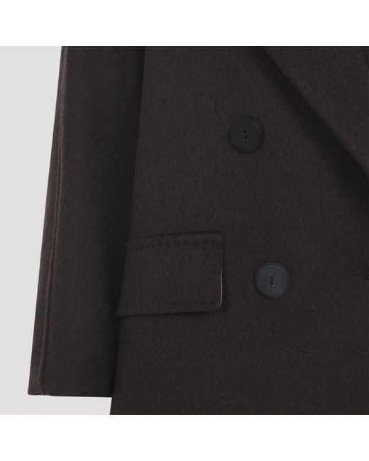 Max Mara Black Atelier Angus Double-Breasted Coat