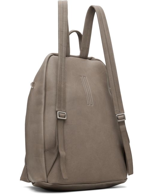 Rick Owens Brown Zipper Backpack for men