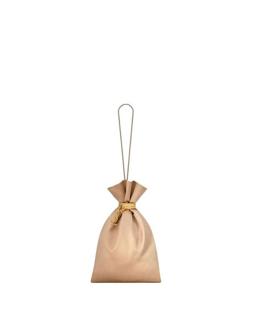 Saint Laurent Metallic Evening Logo Plaque Pouch