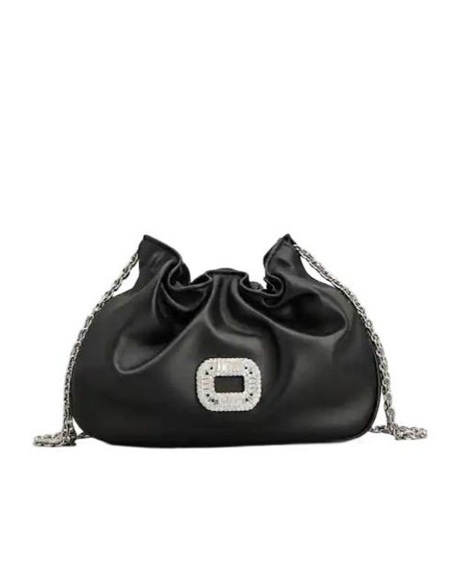 Roger Vivier Black Pilgrim Micro Bag