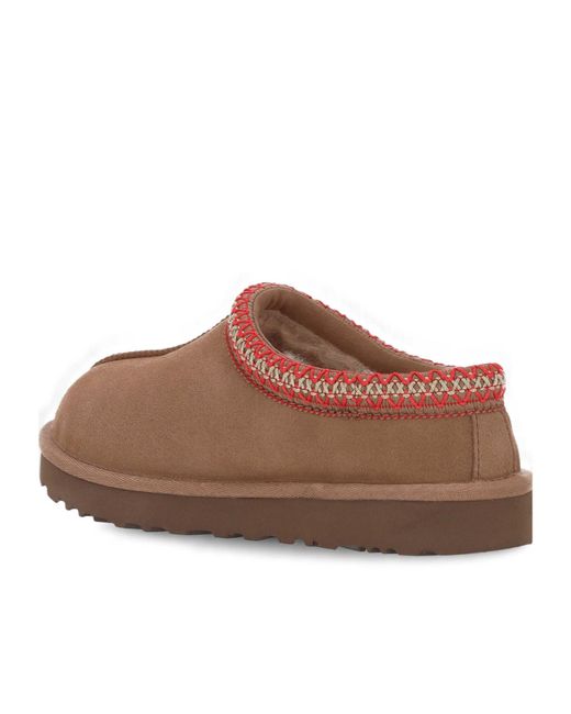 Ugg Brown Tasman Ii Braided-Trim Sheepskin Slippers