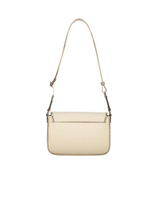 Michael Kors White Logo Strap Shoulder Bag