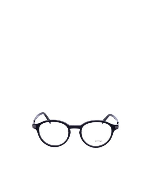 Zegna White Erz Round Glasses And Frames for men
