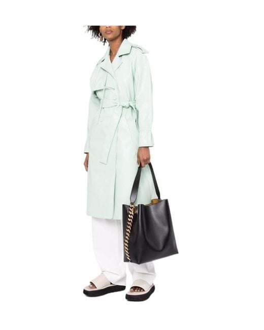 Stella McCartney Black Frayme Logo Charm Tote Bag