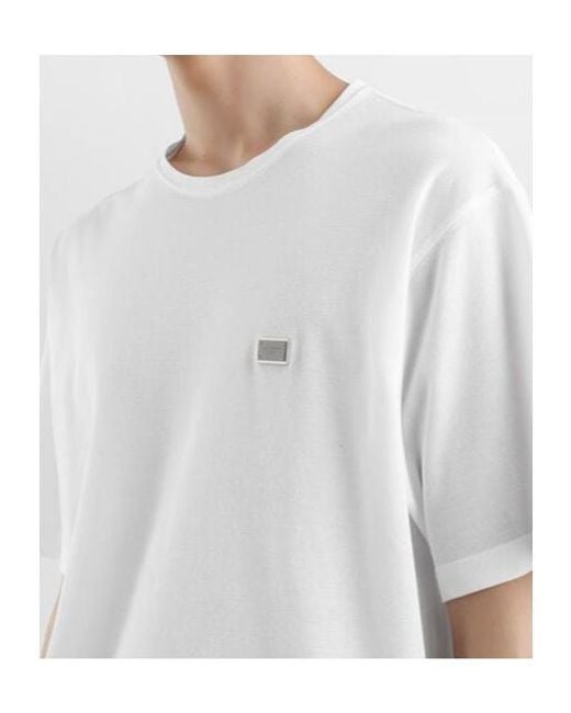 Dolce & Gabbana White Logo Tag Crewneck T-Shirt for men