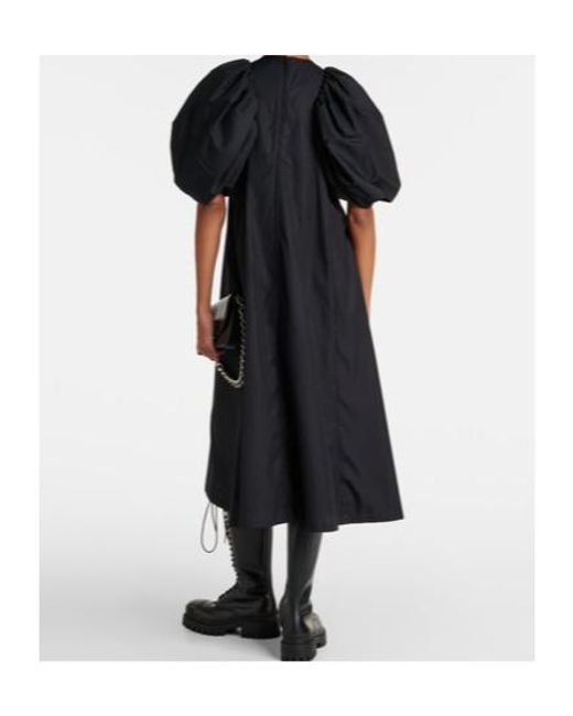 Comme des Garçons Black Puff-Sleeve Cotton Poplin Maxi Dress