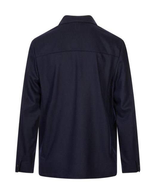 Canali Blue Long-Sleeve Jacket for men