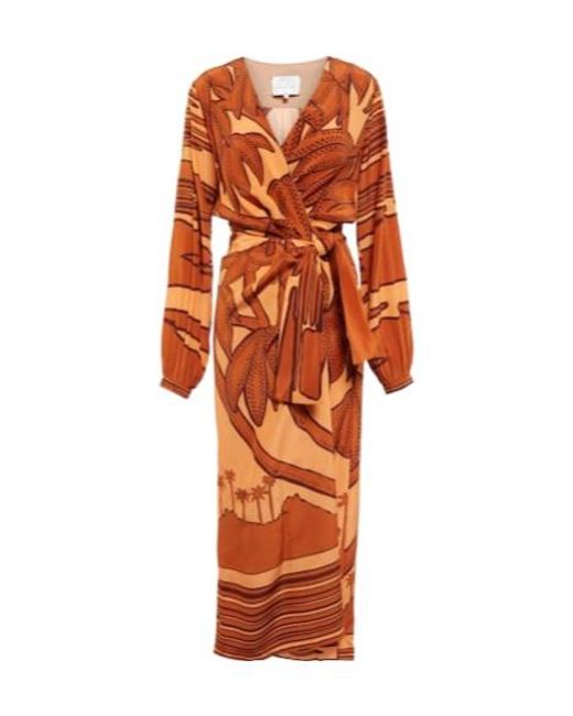 Johanna Ortiz Orange Maxi Dress