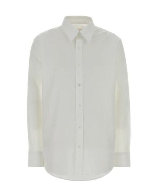 A.P.C. White Long Sleeve Buttoned Shirt