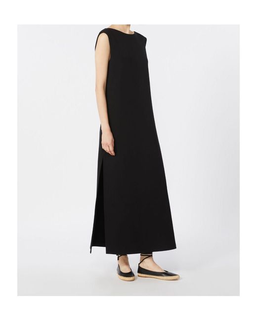 Max Mara Black Cotton-Blend Jersey Maxi Dress
