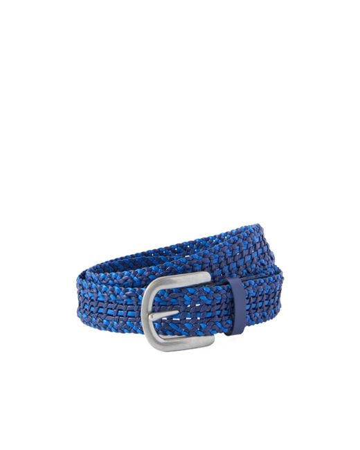 Gabriela Hearst Blue Sam Woven Leather Belt