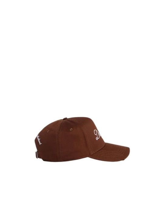 DSquared² Brown Logo Embroidered Baseball Cap for men