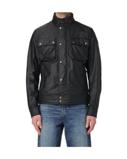 Belstaff Black Racemaster Military Jacket for men