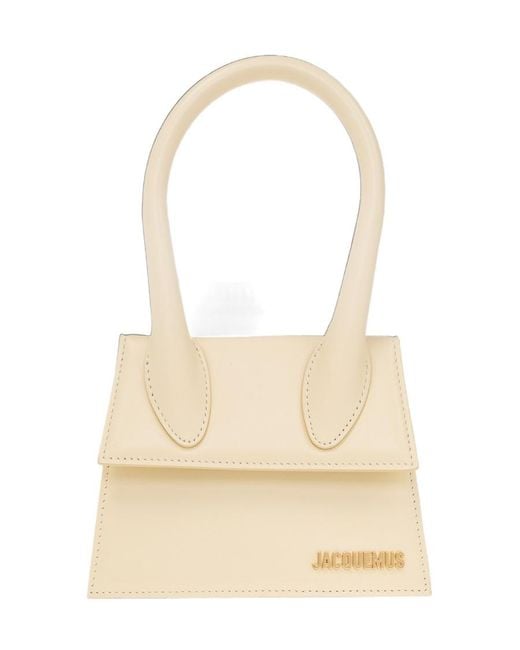 Jacquemus Natural Le Chiquito Logo Lettering Mini Tote Bag