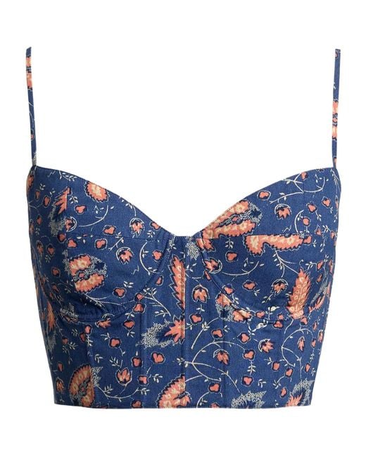 Polo Ralph Lauren Blue Corset Tops