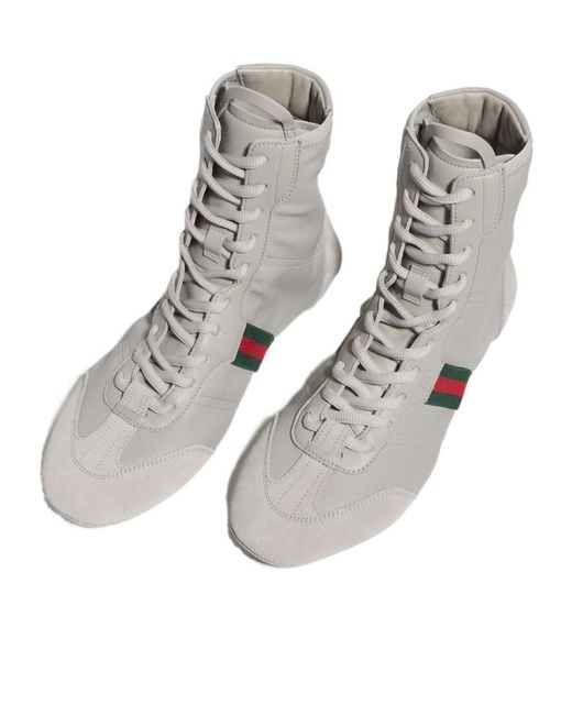 Gucci Gray Flex High-Top Sneaker