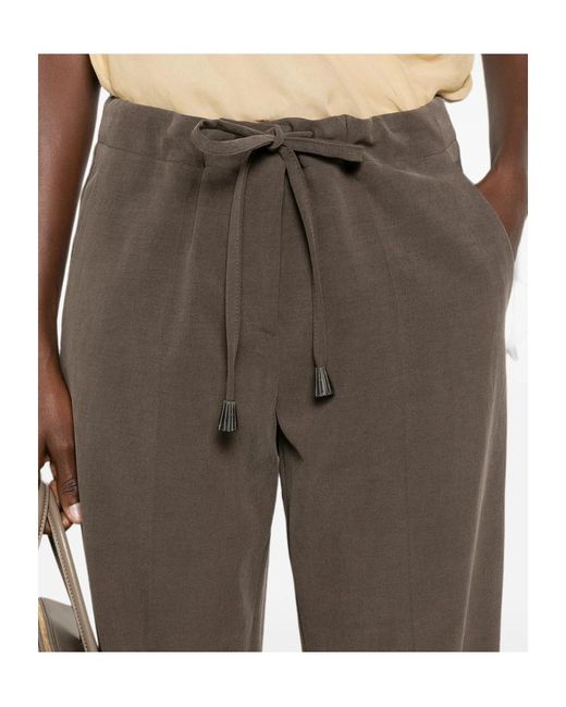 Giorgio Armani Gray Drawstring Casual Pants