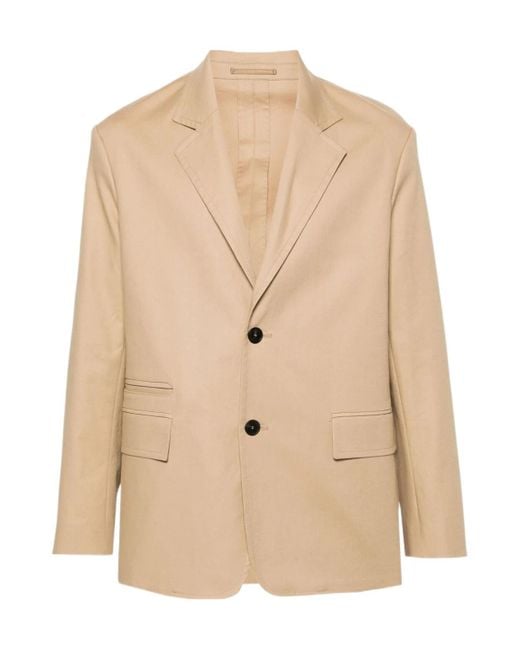 Lanvin Natural Single-Breasted Tailored Blazer for men