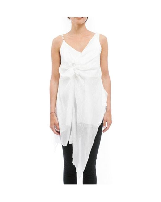 Marc Le Bihan White Pleated Detail Sling