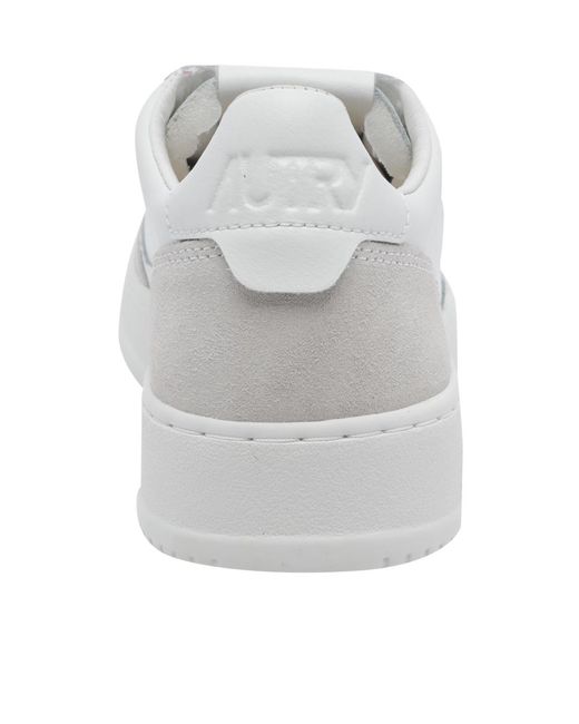 Autry White Medalist Low-Top Sneakers for men