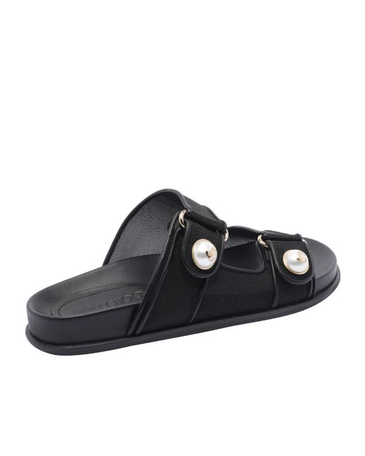 Jimmy Choo Black Fayence Sandals