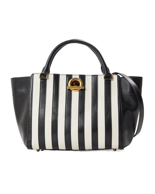 Moschino Black Open-Top Tote Bag