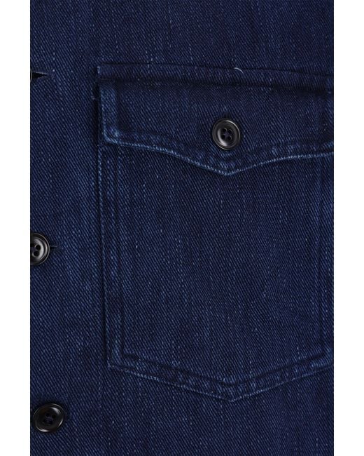 Tom Ford Blue Straight Hem Denim Shirt for men